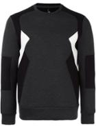 Neil Barrett Colour Block Sweatshirt, Men's, Size: Medium, Grey, Cotton/polyurethane/spandex/elastane/viscose