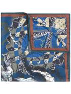 Etro - Paisley Print Pocket Square - Men - Silk - One Size, Blue, Silk