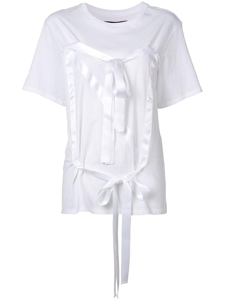 Nicopanda Ribbon Nation T-shirt, Women's, Size: Medium, White, Cotton