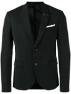 Neil Barrett Classic Blazer, Men's, Size: 48, Black, Virgin Wool/polyester/spandex/elastane/viscose