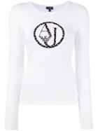 Armani Jeans - Logo Jumper - Women - Cotton/spandex/elastane - 42, White, Cotton/spandex/elastane
