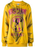 Moschino Trompe-l'ail Logo Hoodie, Women's, Size: 42, Yellow/orange, Cotton/polyester