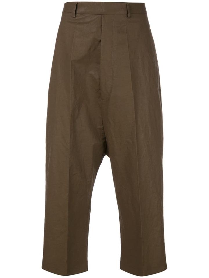 Rick Owens Cropped Karloff Trousers - Brown