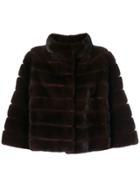 Yves Salomon Fitted Fur Jacket - Red