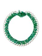 Aurelie Bidermann Do Brasil Necklace, Women's, Green, Silver/cotton