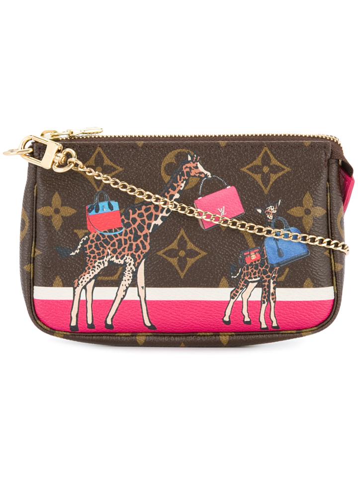Louis Vuitton Vintage Mini Pochette Accessories Bag - Brown