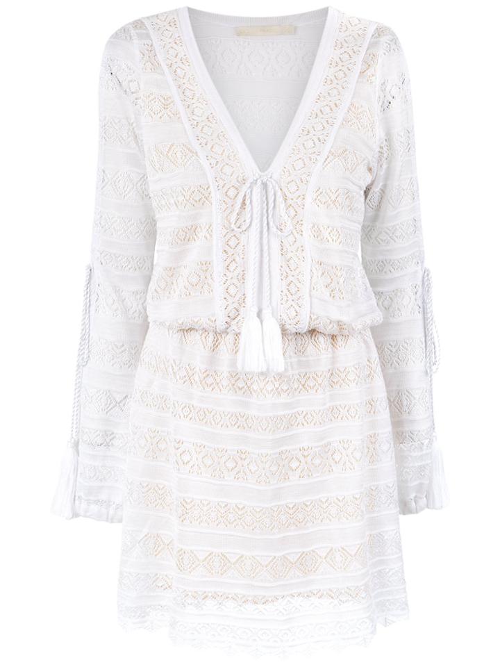 Cecilia Prado Open Knit Rosália Dress - White