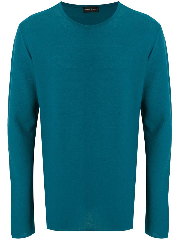 Roberto Collina Fine Knit Sweater - Blue