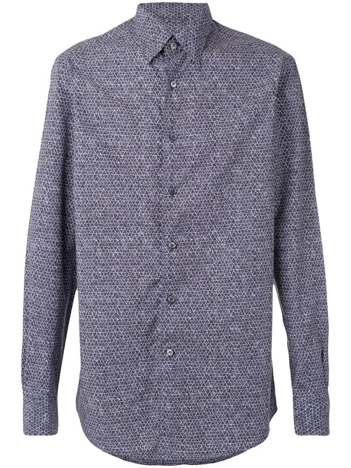 Ermenegildo Zegna Geometric Print Shirt - Blue