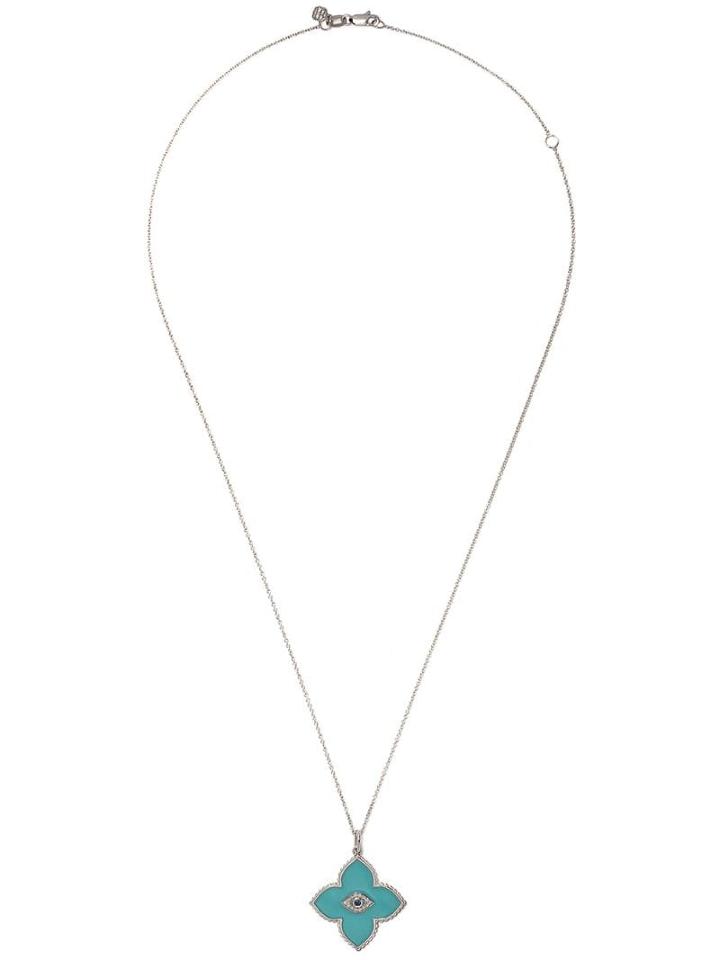Sydney Evan 14kt Yellow Gold Mini Moroccan Enamel And Diamond Necklace