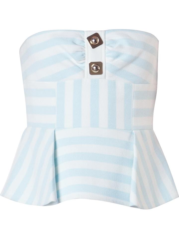 Peter Pilotto 'calypso' Top, Women's, Size: 10, Blue, Cotton/polyamide/viscose