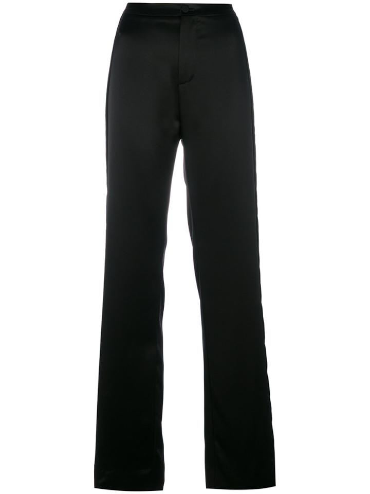 Lanvin Side Stripe Satin Track Pants - Black