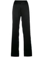 Lanvin Side Stripe Satin Track Pants - Black