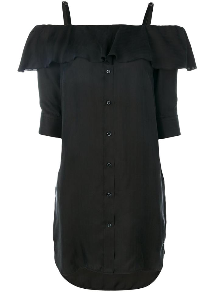 Neil Barrett Bardot Style Shirt Dress - Black