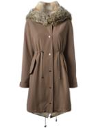 Liska 'sandroni' Parka, Women's, Size: Medium, Brown, Nylon/coyote Fur/squirrel Fur