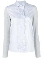 Maison Margiela Ribbed Detail Shirt, Women's, Size: 42, White, Cotton