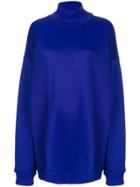 Marques'almeida Oversized Turtleneck Sweatshirt - Blue