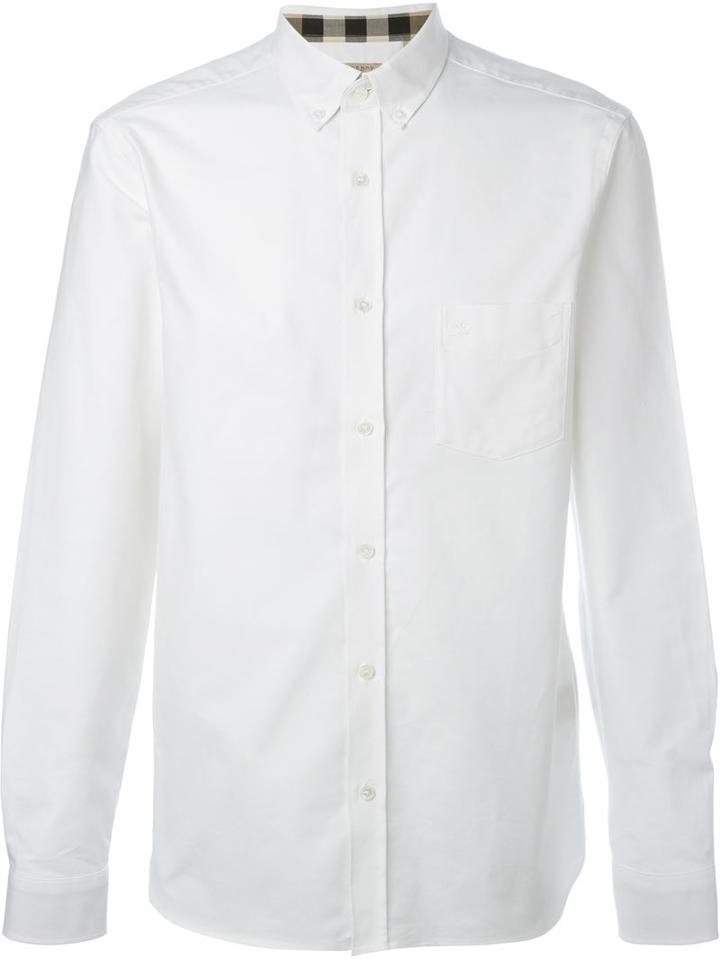 Burberry Brit Classic Shirt, Men's, Size: Xl, White, Cotton