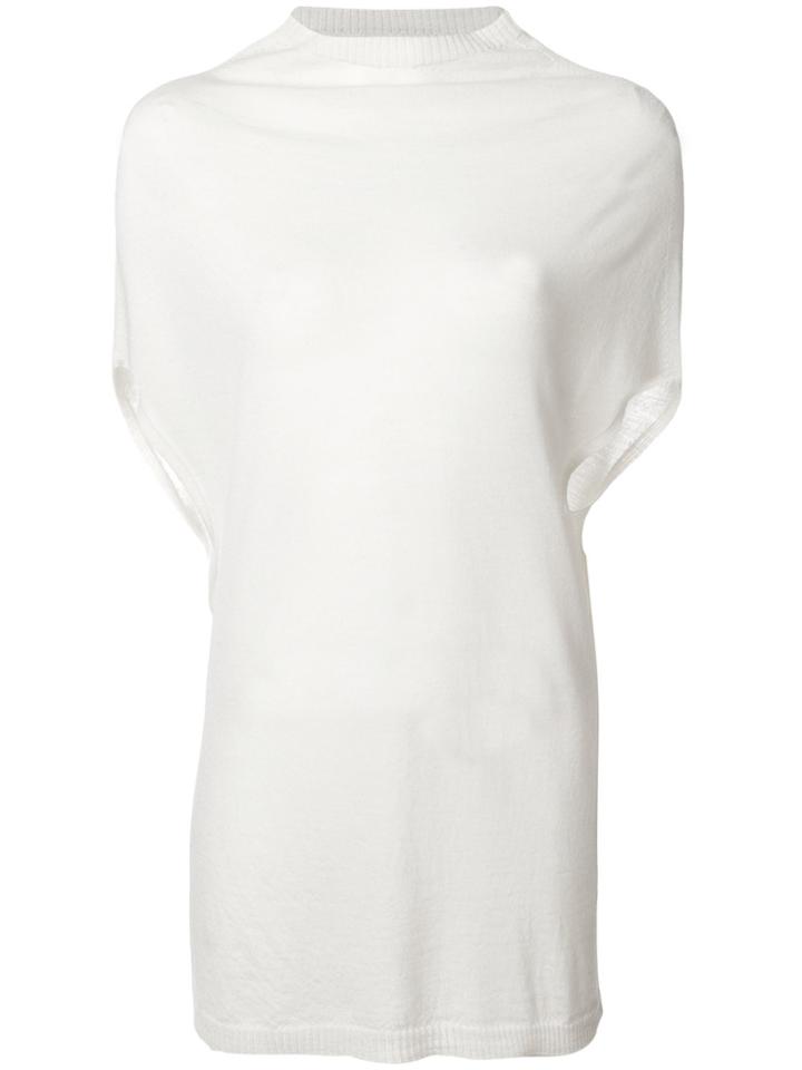 Rick Owens Fitted Crew Neck Sweater - White