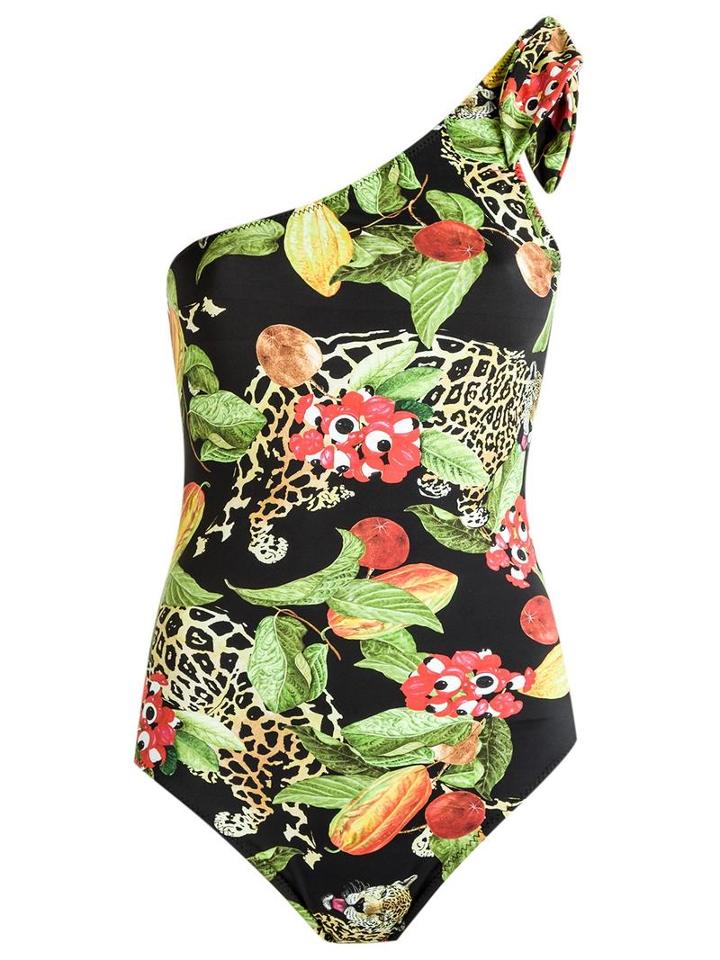 Isolda - Printed Swimsuit - Women - Spandex/elastane/polyimide - 38, Black, Spandex/elastane/polyimide
