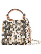 Ermanno Scervino Crochet Panel Crossbody Bag, Women's, Brown, Viscose/leather