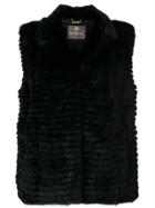 N.peal Fur Gilet - Black