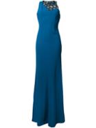 Roland Mouret 'tolson' Gown, Women's, Size: 10, Blue, Acetate/viscose