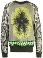 Bernhard Willhelm Floral Embroidered Sweater - Green