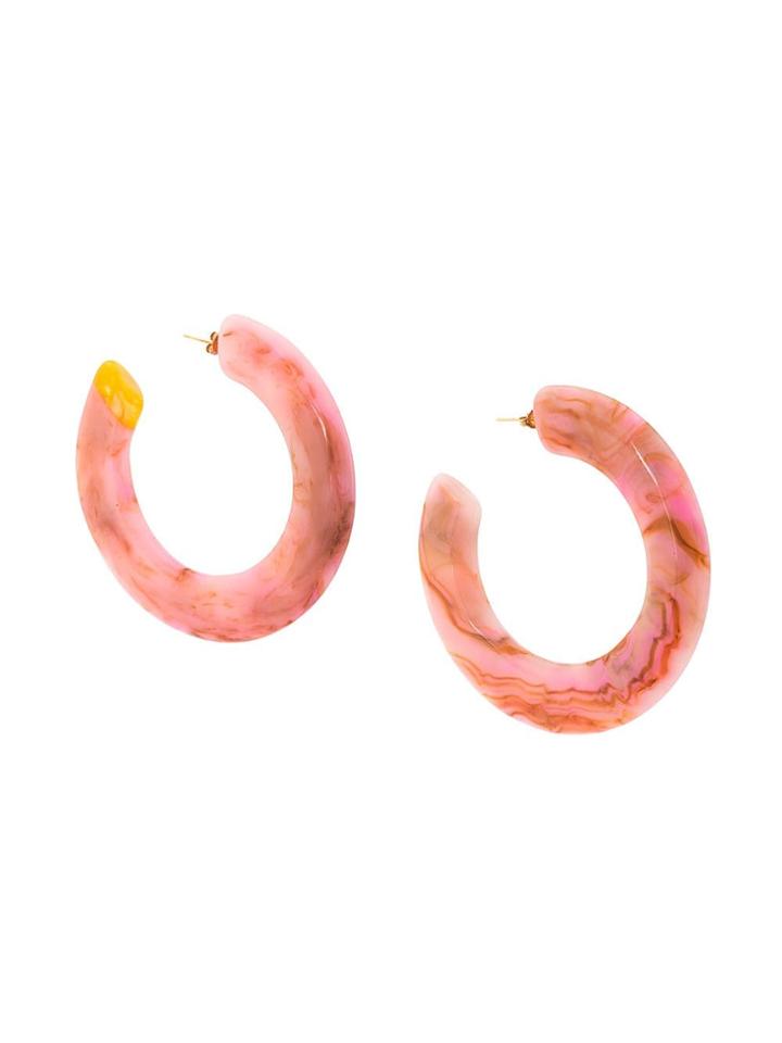 Cult Gaia Circular Maxi Earrings - Pink & Purple
