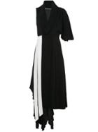 Valery Kovalska Contrast Asymmetric Dress - Black