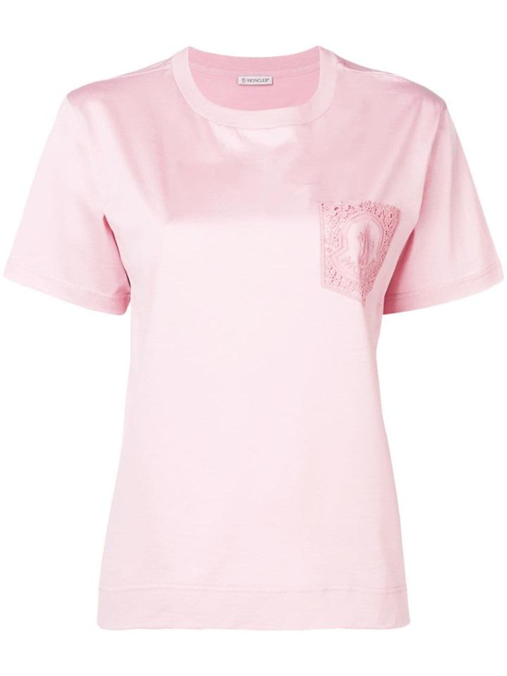 Moncler Laced Logo T-shirt - Pink