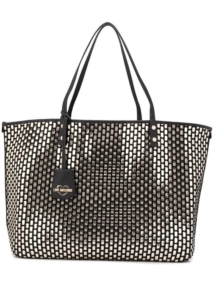 Love Moschino Black And Gold Tote Bag