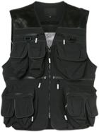 99% Is Pocket Embellished Zipped Vest - Black