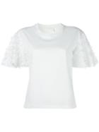 See By Chloé Fringed T-shirt, Women's, Size: Medium, White, Cotton/viscose/polyamide