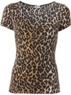 Dolce & Gabbana Vintage Leopard Print T-shirt, Women's, Size: 40, Brown