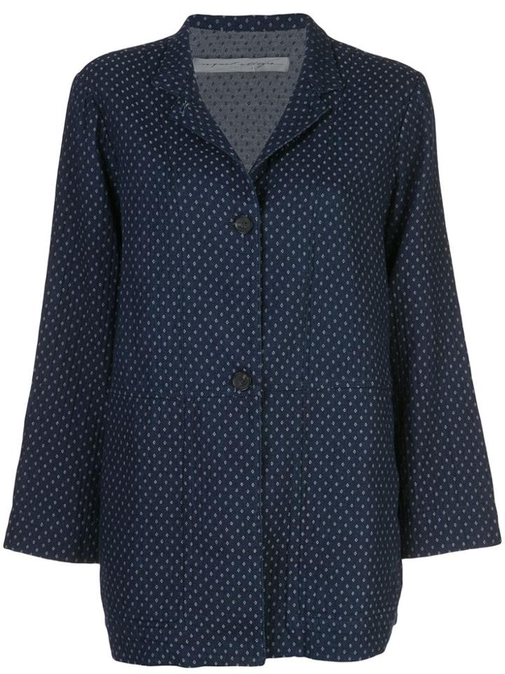 Raquel Allegra Oversized Buttoned Blazer - Blue