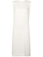Maison Margiela Sheer Panel Shift Dress, Women's, Size: 40, Nude/neutrals, Viscose/acetate/spandex/elastane/silk