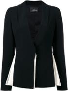 Capucci - Pleated Blazer - Women - Silk/polyester/spandex/elastane/viscose - 42, Black, Silk/polyester/spandex/elastane/viscose