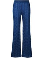 Missoni Metallic Flared Trousers - Blue