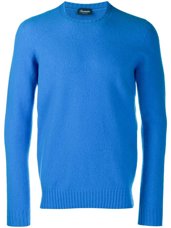 Drumohr Slim-fit Wool Sweater - Blue