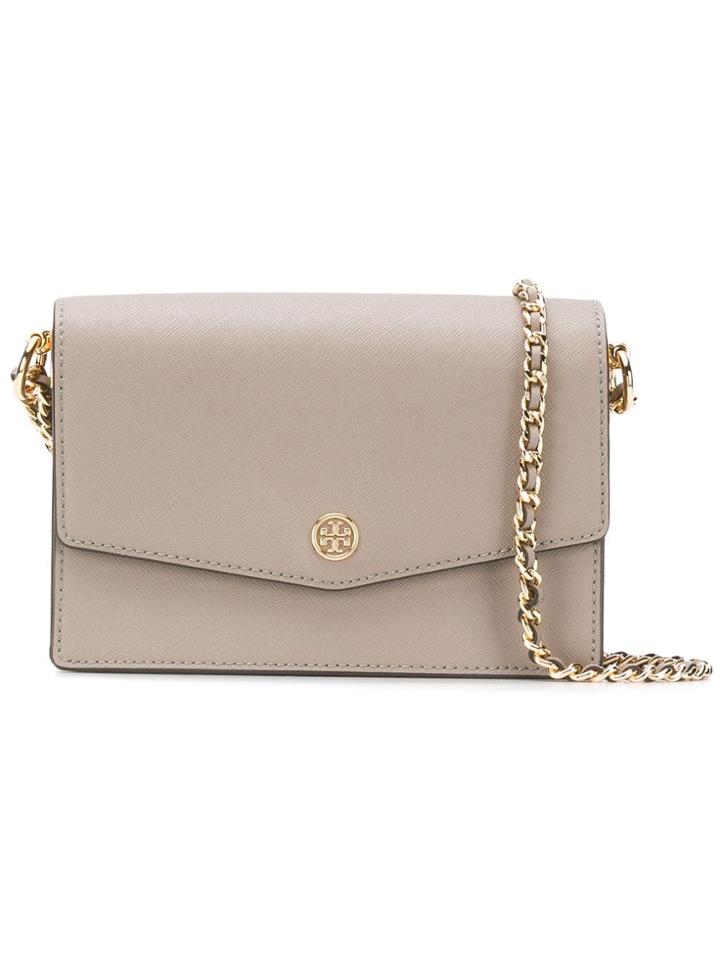 Tory Burch Robinson Convertible Mini Shoulder Bag - Grey
