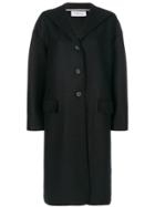 Harris Wharf London Hooded Coat - Black