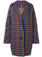 Talbot Runhof Oversized Check Coat - Brown