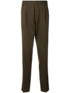 Pt01 Creased Chino Trousers - Green