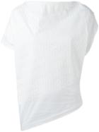 Issey Miyake - Printed Asymmetric Top - Women - Cotton - 2, Women's, White, Cotton