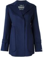 Sportmax Classic Coat, Women's, Size: 42, Blue, Cupro/viscose/angora/virgin Wool