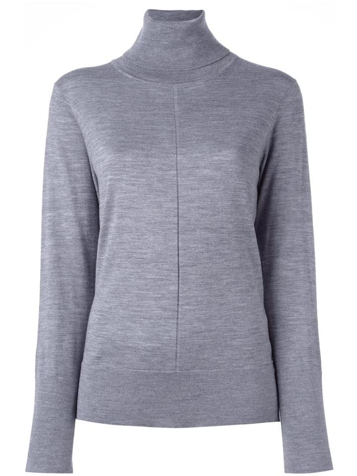The Mercer N.y. Turtleneck Jumper, Women's, Size: 36, Grey, Merino