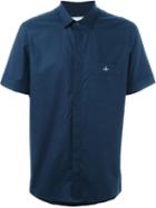 Vivienne Westwood Man Short Sleeve Shirt, Men's, Size: 44, Blue, Cotton/spandex/elastane