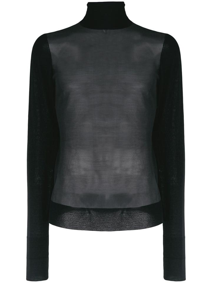 Neil Barrett Sheer Panel Jumper - Black