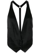 Giorgio Armani Vintage Open Back Vest - Black